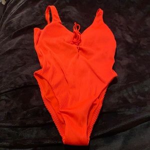 Neon Pink Hollister One Piece Swimsuit